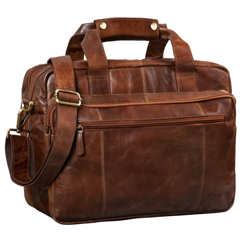 B-WARE "Experience" Vintage Lehrertasche Leder groß