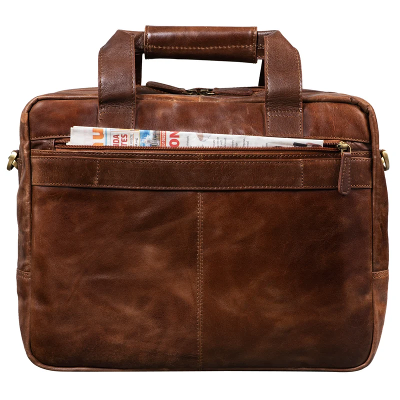 B-WARE "Experience" Vintage Lehrertasche Leder groß