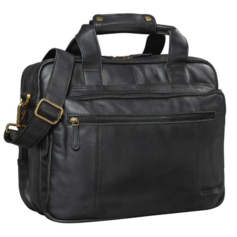 B-WARE "Experience" Vintage Lehrertasche Leder groß