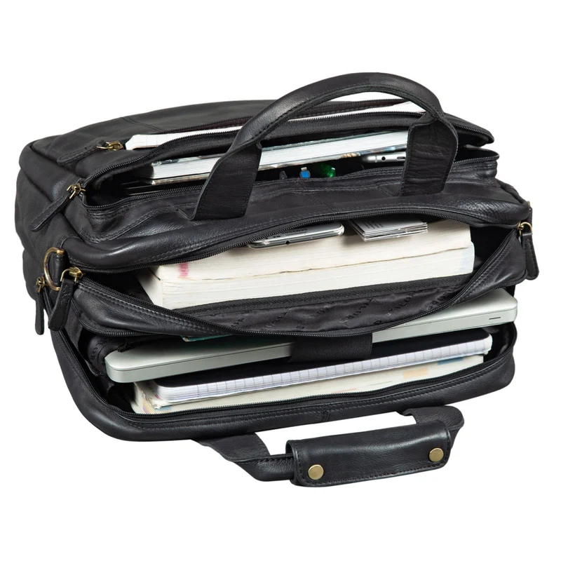 B-WARE "Experience" Vintage Lehrertasche Leder groß