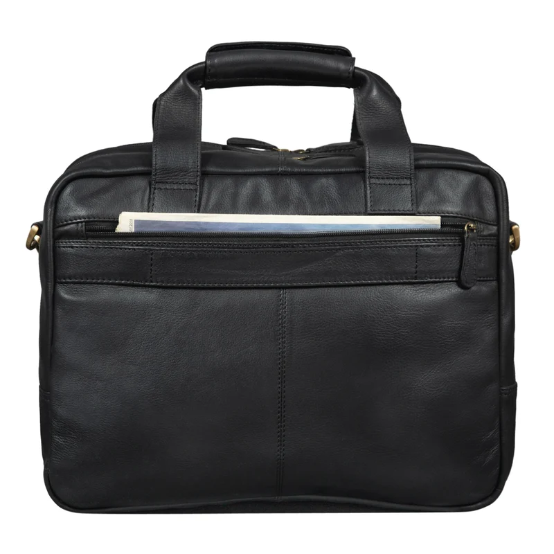 B-WARE "Experience" Vintage Lehrertasche Leder groß