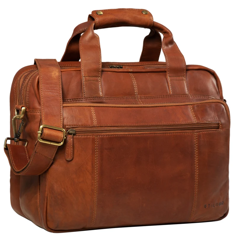 B-WARE "Experience" Vintage Lehrertasche Leder groß