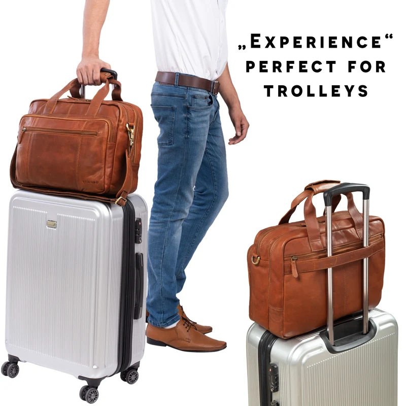 B-WARE "Experience" Vintage Lehrertasche Leder groß