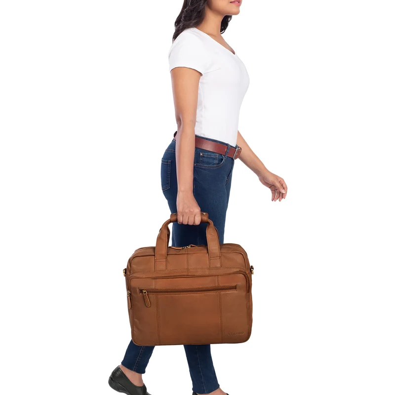 B-WARE "Experience" Vintage Lehrertasche Leder groß