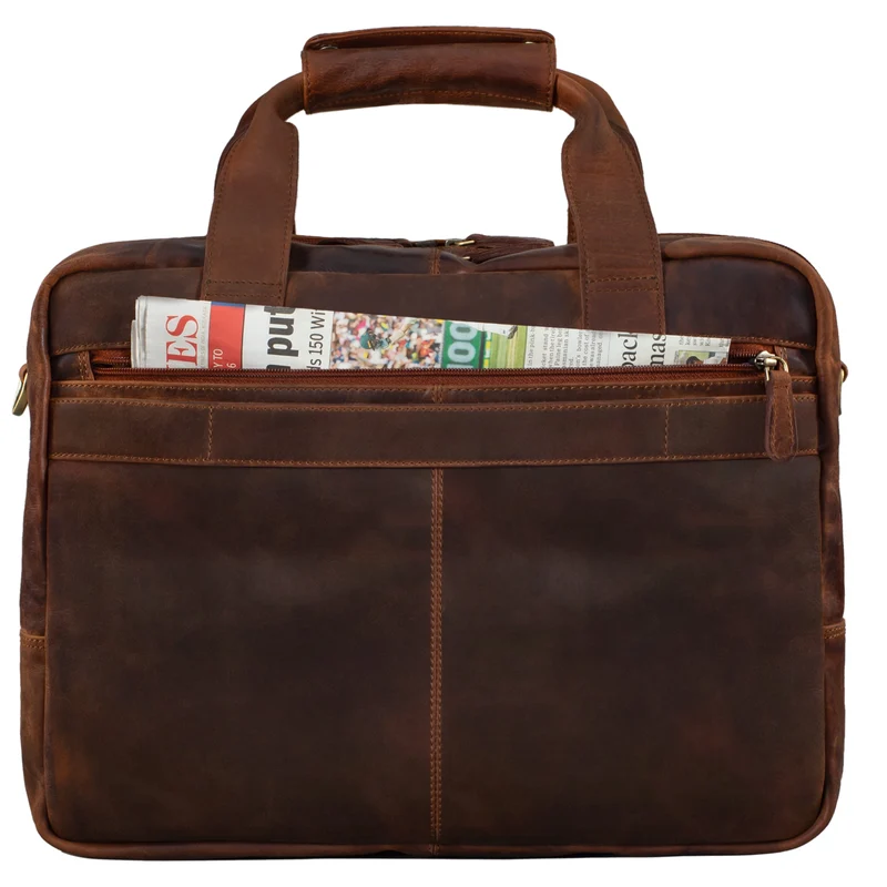 B-WARE "Experience" Vintage Lehrertasche Leder groß