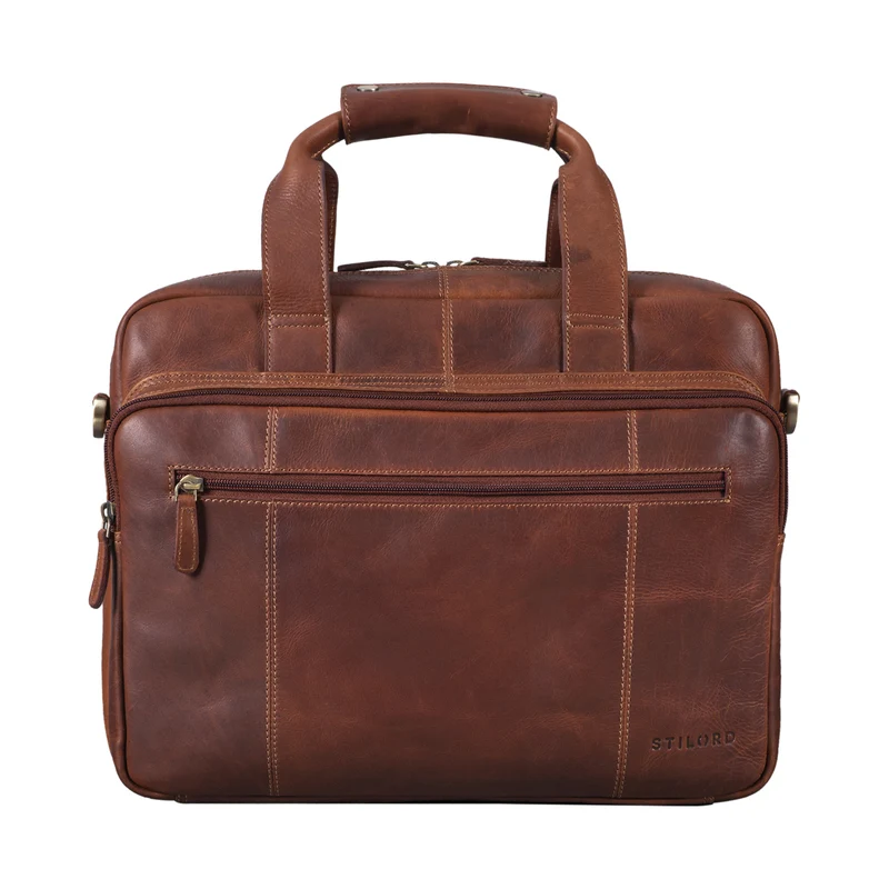 B-WARE "Experience" Vintage Lehrertasche Leder groß