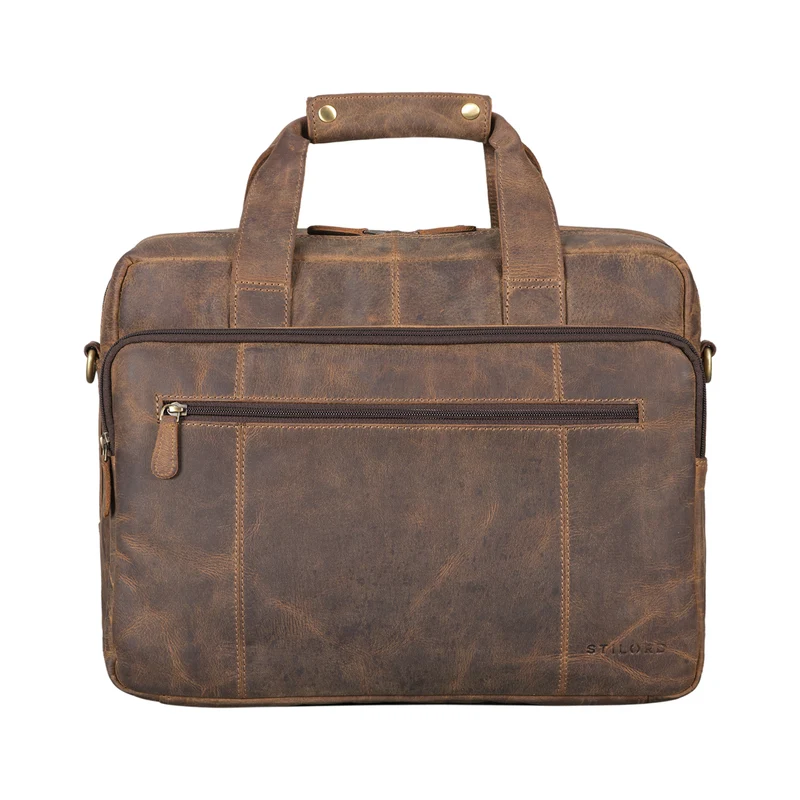 B-WARE "Experience" Vintage Lehrertasche Leder groß