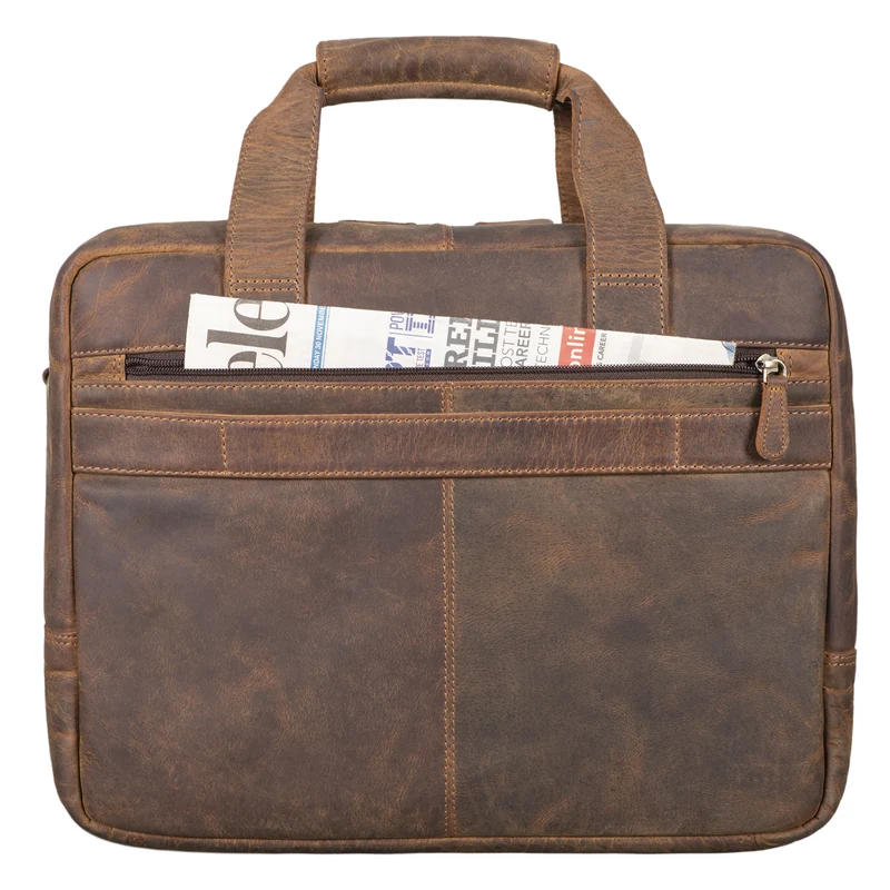 B-WARE "Experience" Vintage Lehrertasche Leder groß