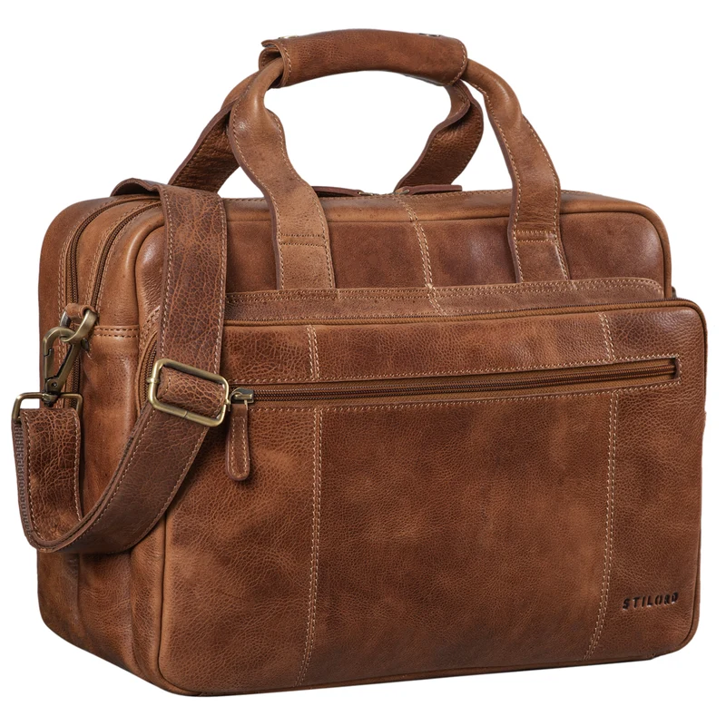 B-WARE "Experience" Vintage Lehrertasche Leder groß