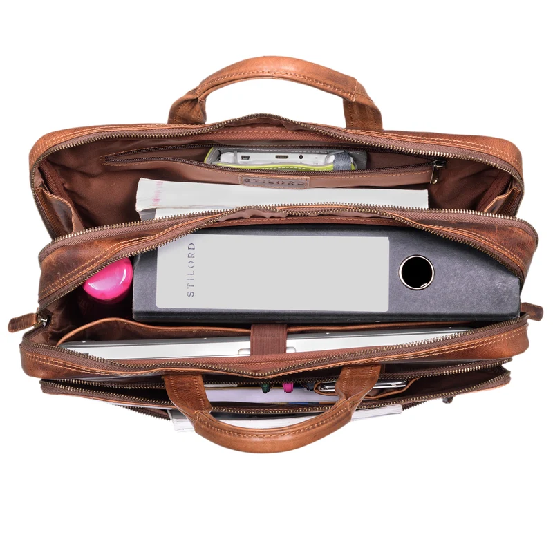 B-WARE "William" Lehrertasche Herren Leder