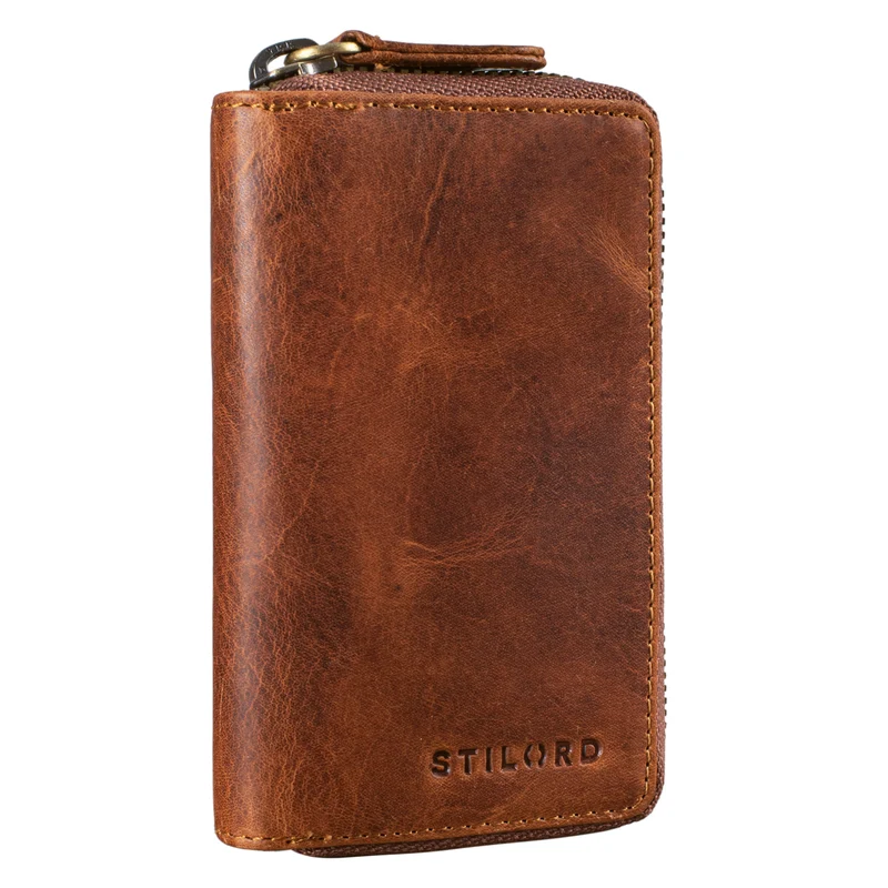 "Fidelis" Leder Schlüsselmäppchen Vintage
