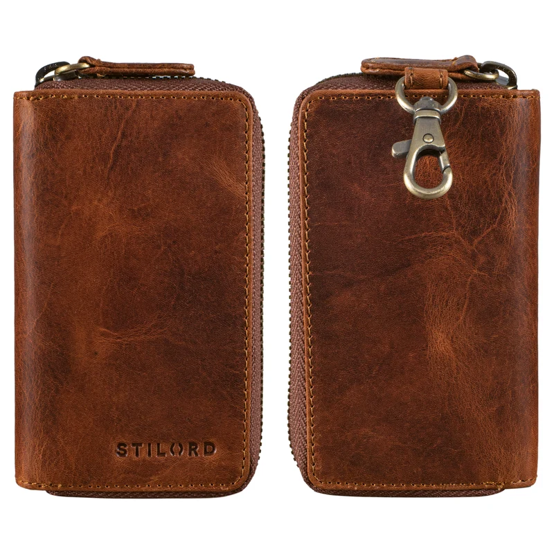"Fidelis" Leder Schlüsselmäppchen Vintage