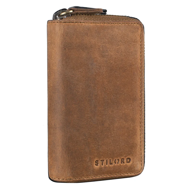 "Fidelis" Leder Schlüsselmäppchen Vintage