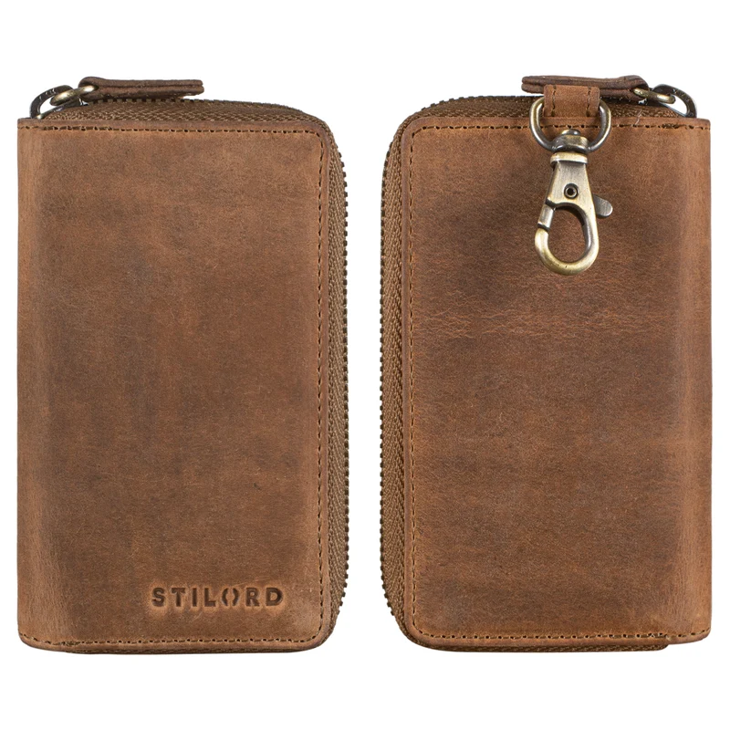 "Fidelis" Leder Schlüsselmäppchen Vintage