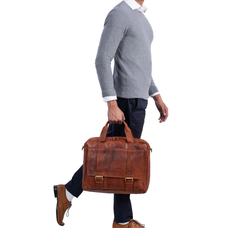 B-WARE "Jairo" Vintage Business Tasche Leder