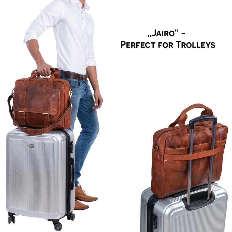 B-WARE "Jairo" Vintage Business Tasche Leder