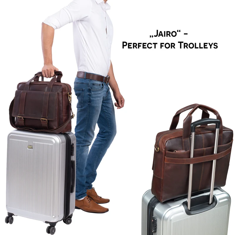 B-WARE "Jairo" Vintage Business Tasche Leder