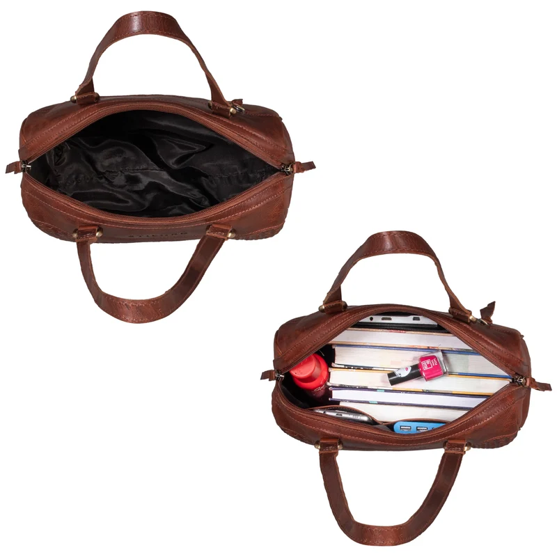 "Cosmea" Damen Business Schultertasche Groß geflochtenes Leder Elegant