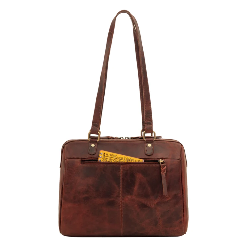 "Cosmea" Damen Business Schultertasche Groß geflochtenes Leder Elegant