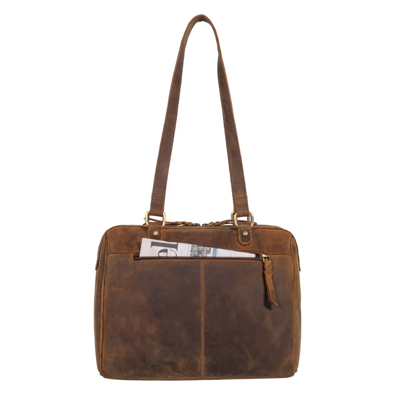 "Cosmea" Damen Business Schultertasche Groß geflochtenes Leder Elegant
