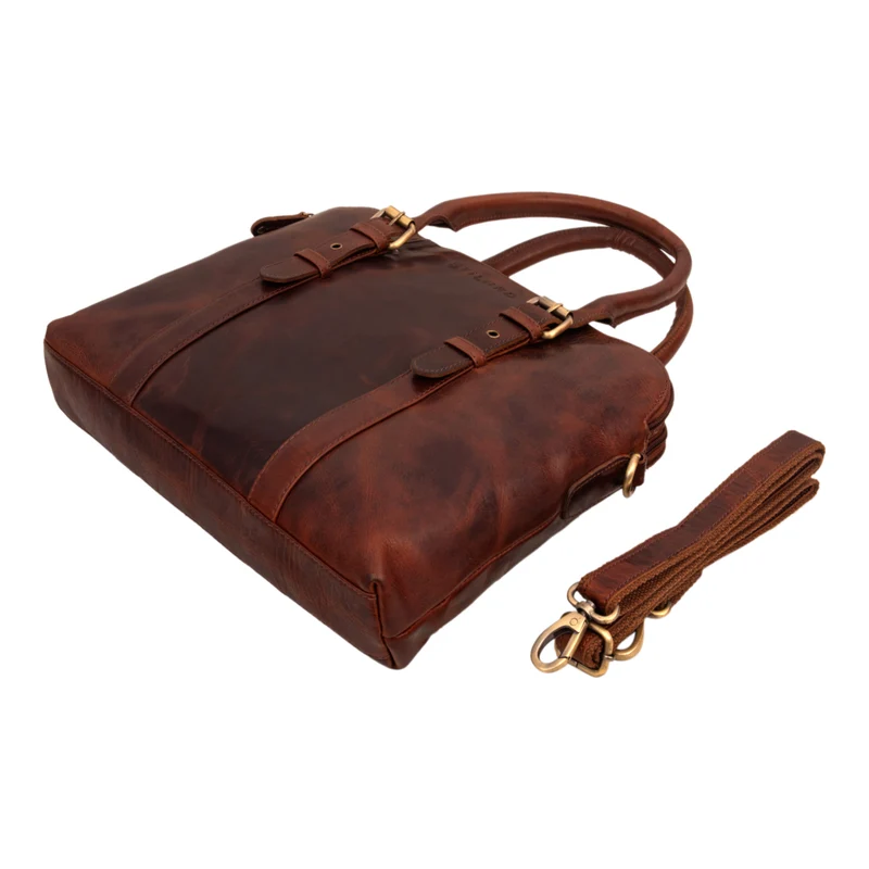"Eden" Businesstasche Damen Leder Vintage