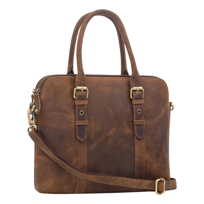 "Eden" Businesstasche Damen Leder Vintage