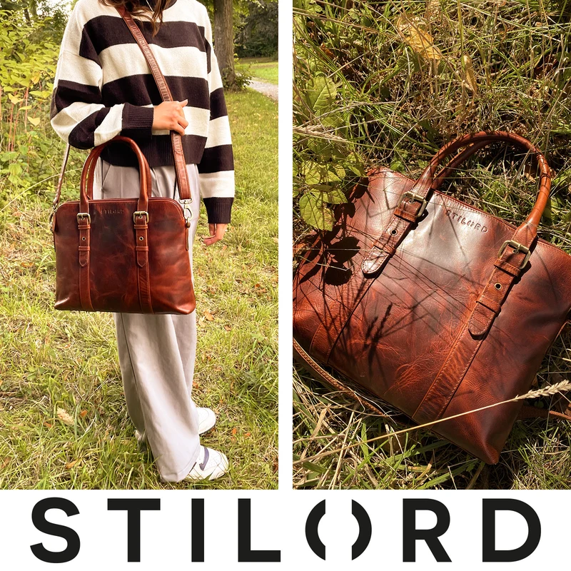 "Eden" Businesstasche Damen Leder Vintage