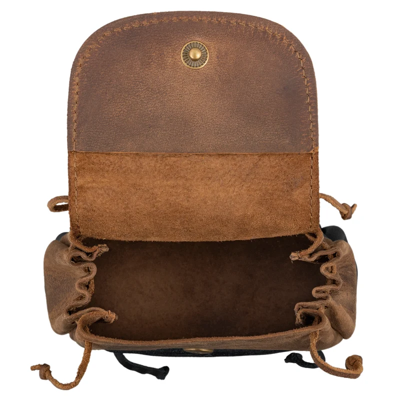 "Bronn" Vintage Lederbeutel Kleingeld Müzbeutel aus echtem leder