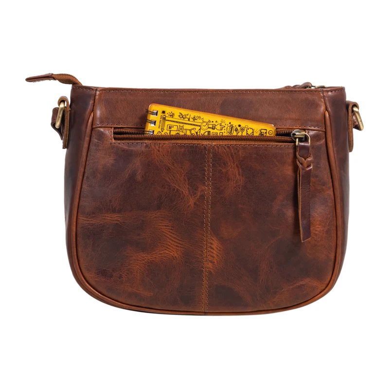 "Madita" Kleine Damen Handtasche Leder geflochten