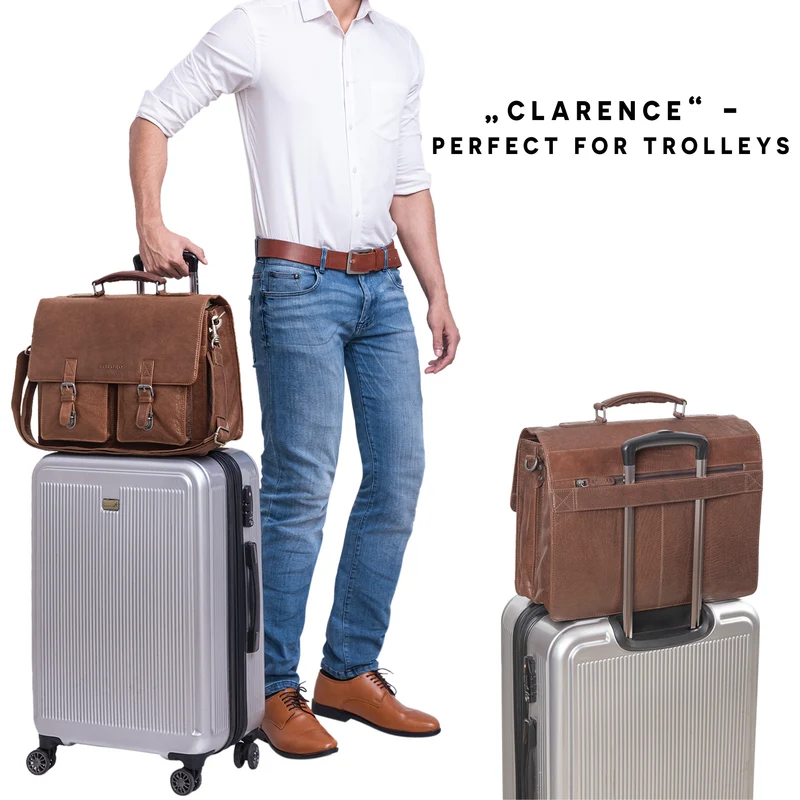 B-WARE "Clarence" Leder Businesstasche Männer