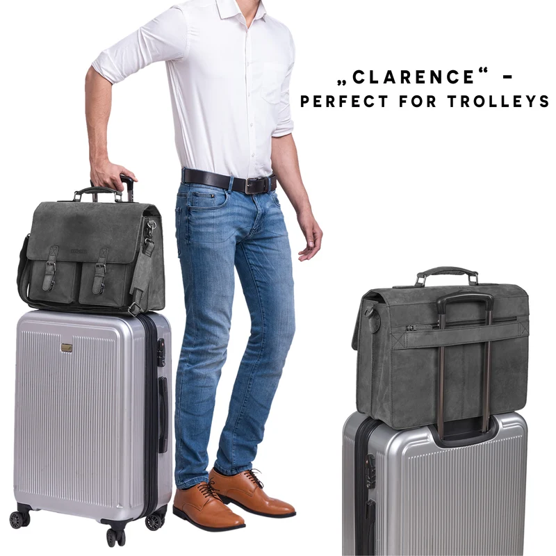 B-WARE "Clarence" Leder Businesstasche Männer