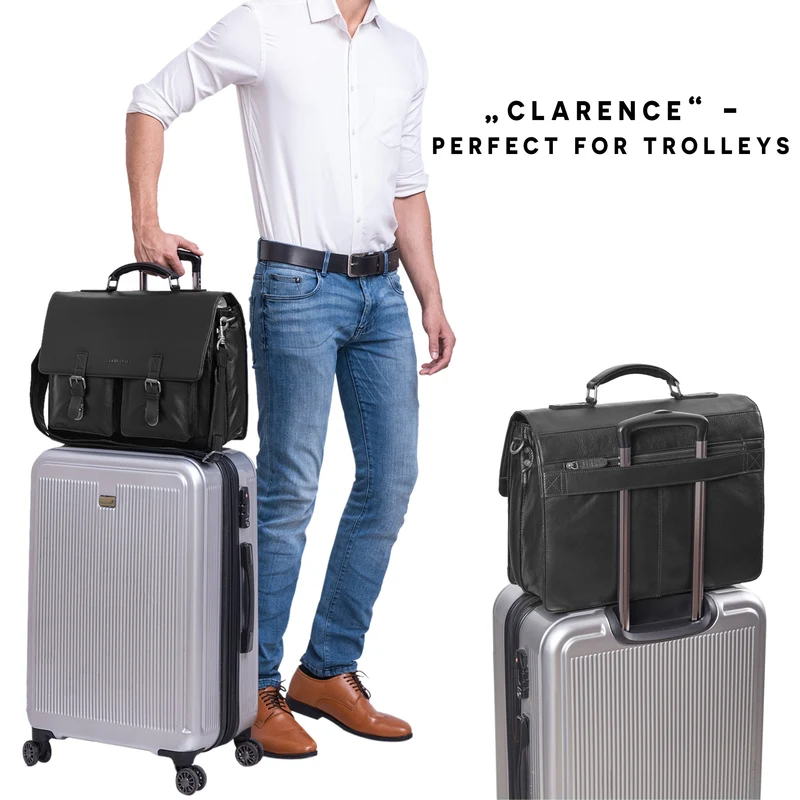 B-WARE "Clarence" Leder Businesstasche Männer