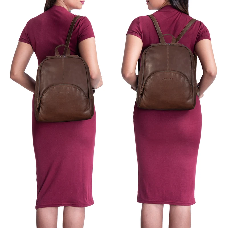 "Margot" Daypack Damen Leder Klein Vintage Rucksack Rucksackhandtasche