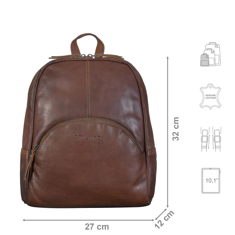 "Margot" Daypack Damen Leder Klein Vintage Rucksack Rucksackhandtasche