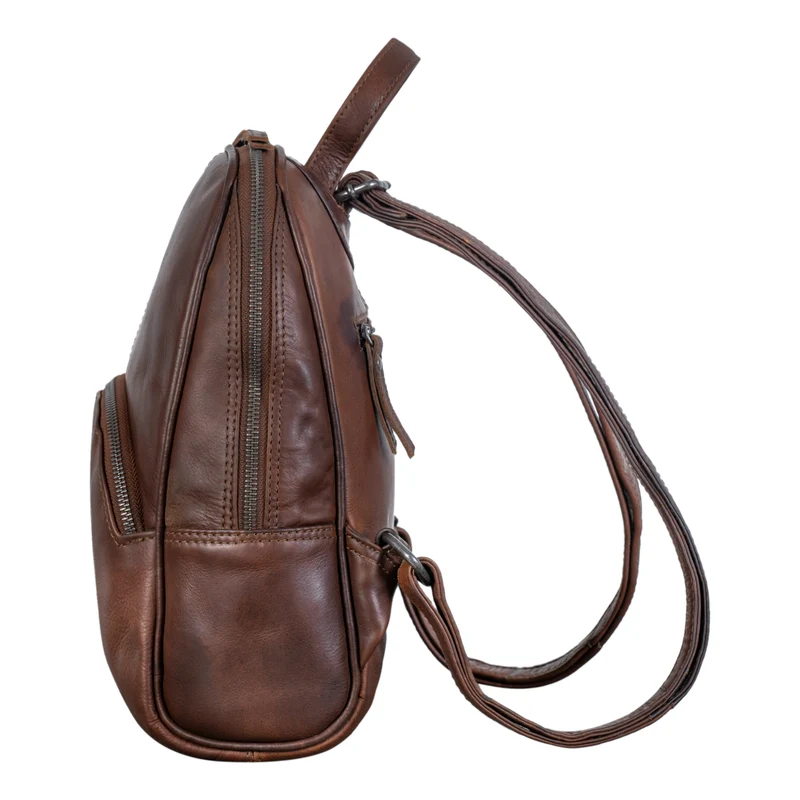 "Margot" Daypack Damen Leder Klein Vintage Rucksack Rucksackhandtasche