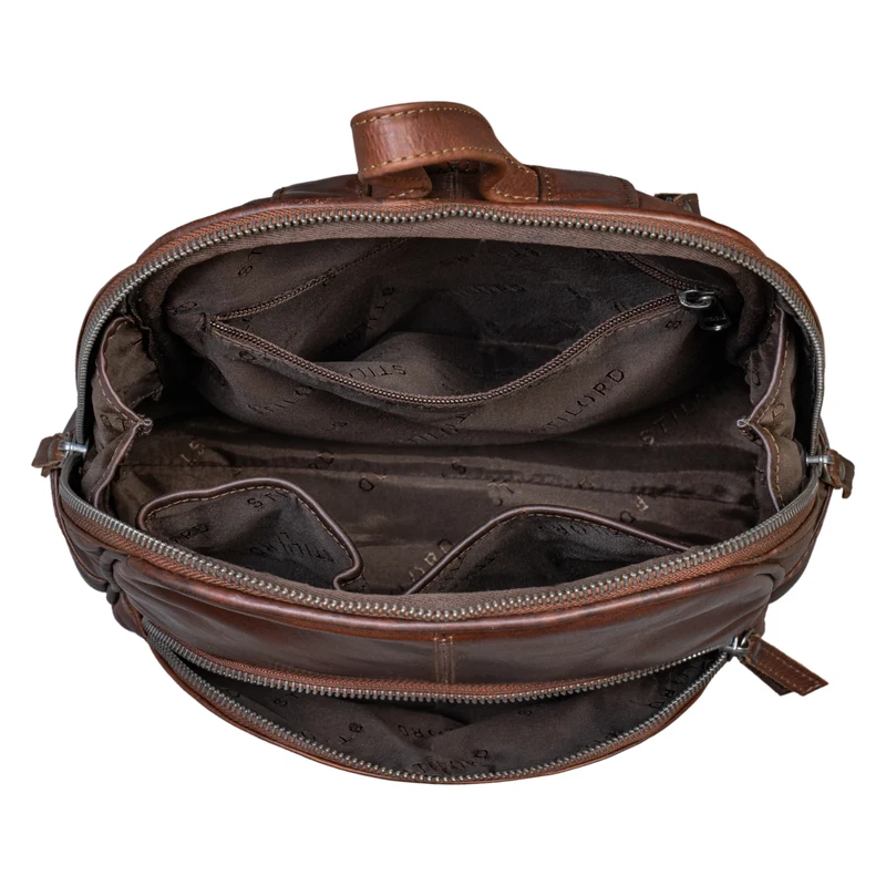 "Margot" Daypack Damen Leder Klein Vintage Rucksack Rucksackhandtasche