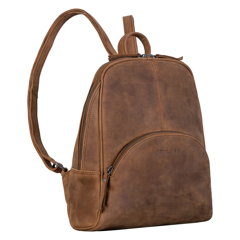 "Margot" Daypack Damen Leder Klein Vintage Rucksack Rucksackhandtasche