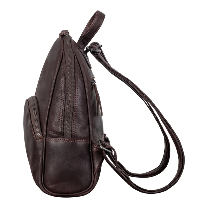 "Margot" Daypack Damen Leder Klein Vintage Rucksack Rucksackhandtasche