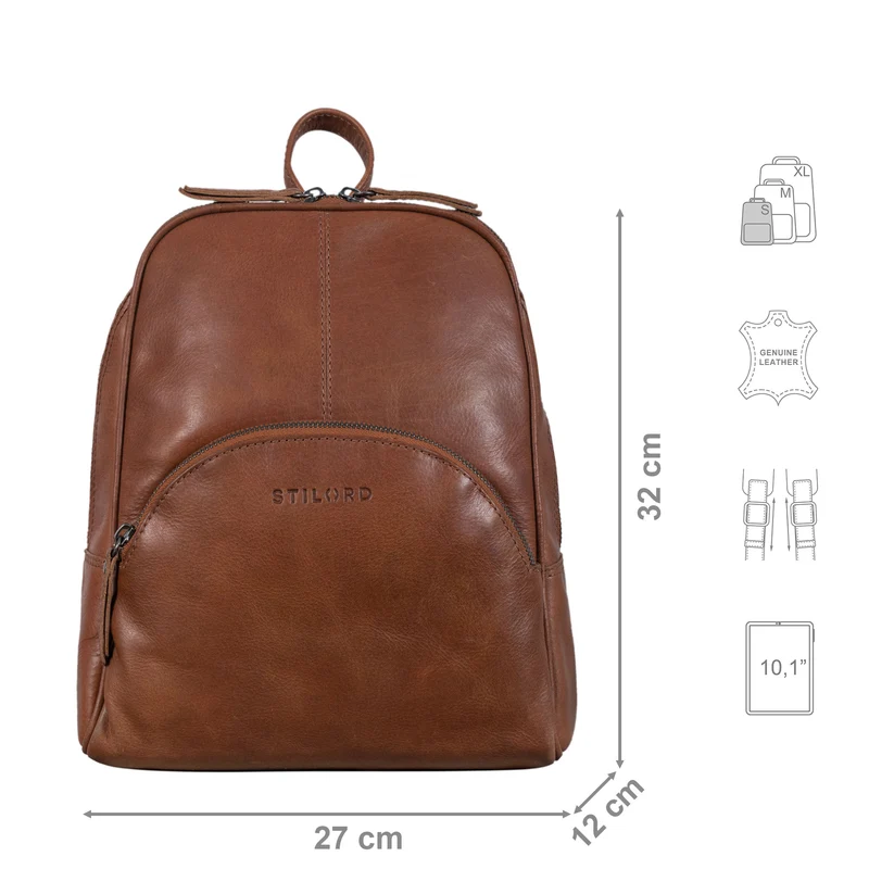 "Margot" Daypack Damen Leder Klein Vintage Rucksack Rucksackhandtasche