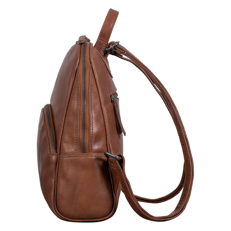 "Margot" Daypack Damen Leder Klein Vintage Rucksack Rucksackhandtasche
