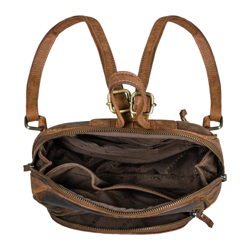 "Margot" Daypack Damen Leder Klein Vintage Rucksack Rucksackhandtasche