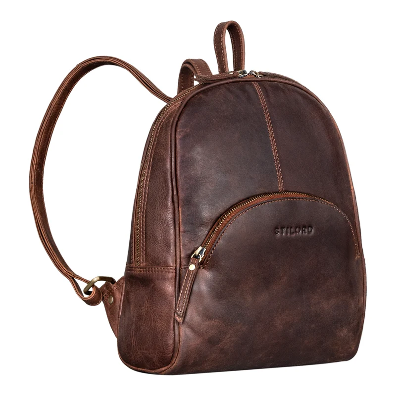 "Margot" Daypack Damen Leder Klein Vintage Rucksack Rucksackhandtasche
