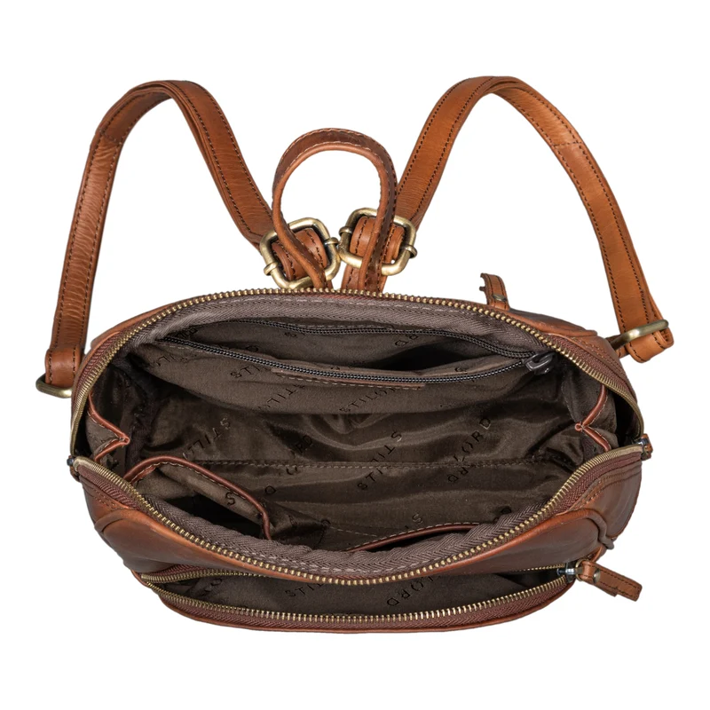 "Margot" Daypack Damen Leder Klein Vintage Rucksack Rucksackhandtasche