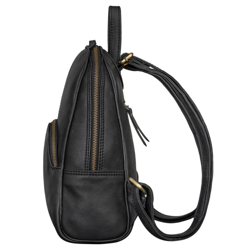 "Margot" Daypack Damen Leder Klein Vintage Rucksack Rucksackhandtasche
