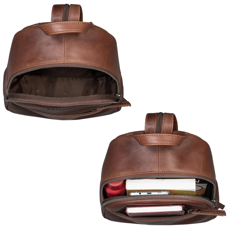 "Rey" 2-in-1 Crossbody Rucksack Sling Bag Leder Damen klein
