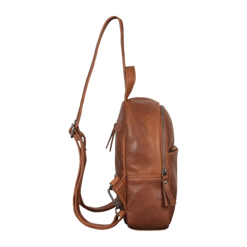 "Rey" 2-in-1 Crossbody Rucksack Sling Bag Leder Damen klein