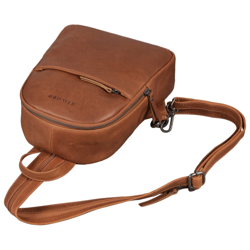 "Rey" 2-in-1 Crossbody Rucksack Sling Bag Leder Damen klein
