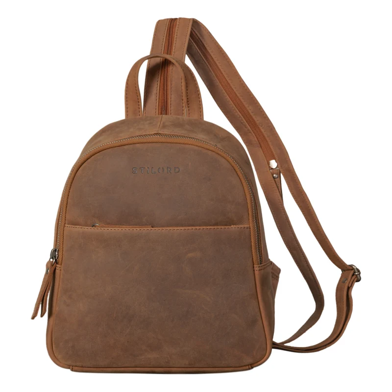 "Rey" 2-in-1 Crossbody Rucksack Sling Bag Leder Damen klein