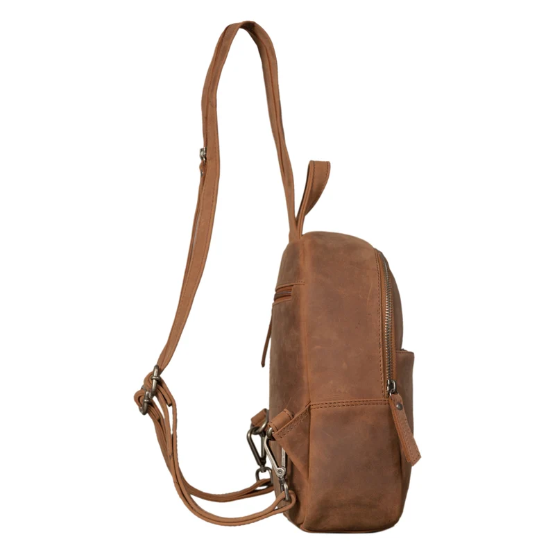 "Rey" 2-in-1 Crossbody Rucksack Sling Bag Leder Damen klein