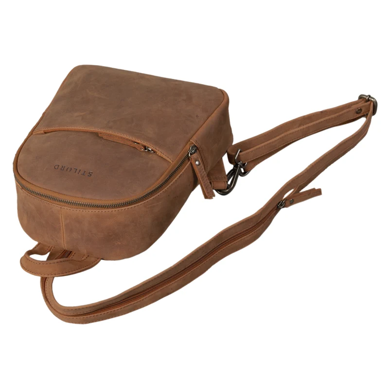 "Rey" 2-in-1 Crossbody Rucksack Sling Bag Leder Damen klein